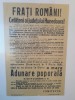 229S Afiș, 1926, adunare poporală la Deva, chemare &icirc;n numele generalului Averescu ca prim-ministru și a lui Vasile Goldiș, ministru al Cultelor