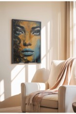 mxm_graffiti_20|Street Art Poster, Vibrant Graffiti Portrait, Frameless Modern Canvas, Urban Vibe 2025 | A3 (29.7 x 42 cm) - mxm_graffiti_20