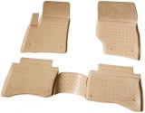 Set de 4 covorase bej cauciuc 3D stil tavita premium pentru VW Touareg I 7L 2002-2010, Volkswagen, Recambo