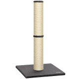 PawHut Ansamblu de Zg&acirc;riat Ușor pentru Pisici, 80 cm, cu Fr&acirc;nghie din Sisal, Bază din PAL și Pluș, Gri &Icirc;nchis | Aosom Romania