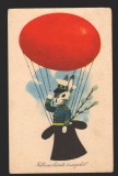 CPIB 20029 CARTE POSTALA - FELICITARE - IEPURI CU UN BALON, Circulata, Printata