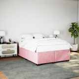 VidaXL Cadru de pat, roz, 140x190 cm, catifea 3284636