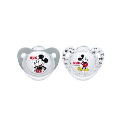 Set 2 suzete ortodontice din silicon 0-6 luni Nuk Mickey Mouse 730130, Multicolor foto