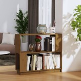 vidaXL Bibliotecă/Separator cameră, maro miere, 80x25x70 cm lemn masiv