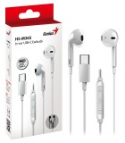 CASTI Genius, &quot;HS-M365&quot;, cu fir, intraauriculare, pt smartphone, microfon pe fir, conectare prin USB-C, alb, &quot;31710030401&quot;, (timbru verde 0.18 lei)