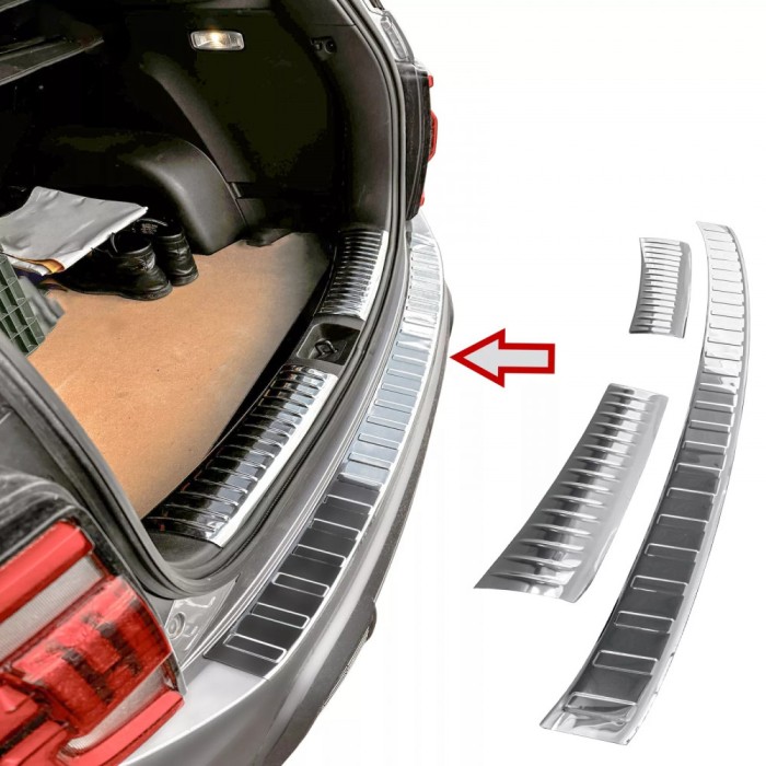 Set de 2 protectii bara spate si interior portbagaj crom premium pentru Ssangyong Torres din 2022