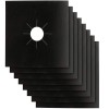 Set 8 Folii Protectie Aragaz 27x27 cm, Universal, Fibra Sticla PTFE, Negru