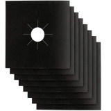 Set 8 Folii Protectie Aragaz 27x27 cm, Universal, Fibra Sticla PTFE, Negru