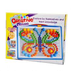 Joc creativ si interactiv cu piuneze din plastic pentru copii, Creative Mosaic