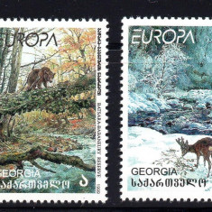 GEORGIA 1999, EUROPA CEPT, Fauna, serie neuzată, MNH