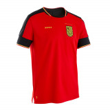 Tricou Fotbal FF500 Belgia 2024 Roșu-Negru Copii, Kipsta