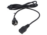 Cablu 3x1,5mm2 CEE 7/7 IEC C19 mamă PVC 3m negru POS