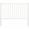 VidaXL Panou de gard cu st&acirc;lpi din oțel vopsit &icirc;n c&acirc;mp electrostatic, 1,81x1,25 m, alb 145217