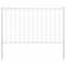 vidaXL Panou de gard cu st&acirc;lpi din oțel vopsit &icirc;n c&acirc;mp electrostatic, 1,81x1,25 m, alb 145217