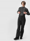 Pantaloni de schi cu bretele membrana 10000 pentru bărbați - negri, 4F Sportswear