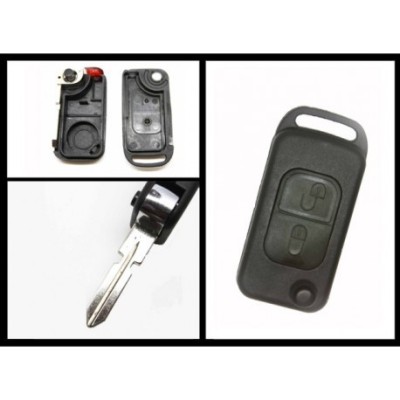 Carcasa Cheie Briceag Mercedes Benz 2 Butoane Lamela 4 track AutoProtect KeyCars foto