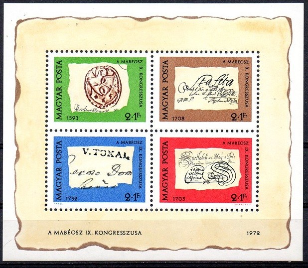 C3026 - Ungaria 1972 - Ziua marcii bloc neuzat,perfecta stare