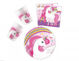 Cumpara ieftin Set vesela petrecere Unicorn Rainbow Colors 36 Piese