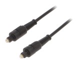 Cablu Toslink optic 7,5m negru, mufe din ambele părţi, &Oslash;5mm - GEMBIRD