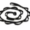 Bucla Safety Chain 140 cm Negru