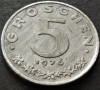 Moneda 5 GROSCHEN - AUSTRIA, anul 1976 * cod 2499 B, Europa