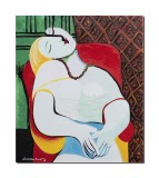 Cumpara ieftin Tablou celebru portret Visul, The dream pictat manual, 60x50cm ulei pe panza, reproducere Pablo Picasso