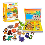 Cumpara ieftin Carte magnetica cu puzzle animale, joc educativ si interactiv