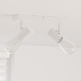VidaXL Spotlight de Plafon Reglabil pe Două Direcții Alb E27