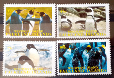 Falkland islands fauna polara pinguini , fauna polara 4v mnh foto