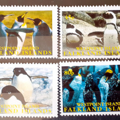 Falkland islands fauna polara pinguini , fauna polara 4v mnh