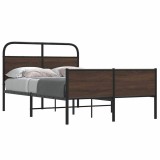 VidaXL Cadru de pat fără saltea stejar maro 140x200 cm Lemn prelucrat