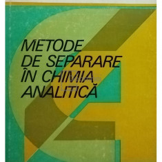 Elena Jercan - Metode de separare in chimia analitica (editia 1983)