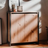 Finori Comodă Denver 1, stejar artisan și gri antracit