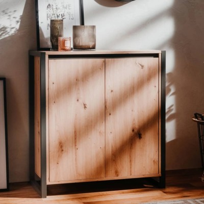 Finori Comodă Denver 1, stejar artisan și gri antracit 441178 foto