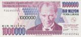 Bancnota Turcia 1.000.000 Lire 1970 (2002) - P213 UNC