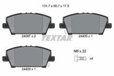 TEXTAR 2408701 Q+ set placute frana,frana disc