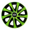 Set 4 Capace Roti pentru Kia, model Extra Drift Green &amp; Black, R13