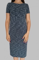 Ganni, rochie midi tip tricou, albastru, S foto