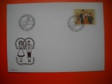 HOPCT PLIC FDC S NR 487 FANFARA / MUZICA 1980 COSTUME POPULARE LIECHTENSTEIN