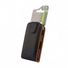 Husa Flip Piele Eco GreenGo Apple iPhone 5/5S Negru