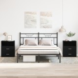 vidaXL Noptieră 2 buc Negru Stejar 50x32x60cm Lemn prelucrat
