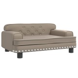 Cumpara ieftin Pat de caini, cappuccino, 70x45x30 cm, piele ecologica