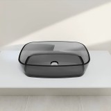 Chiuveta Baie Rasina 60x40 cm Gri Inchis ModernLight Concept