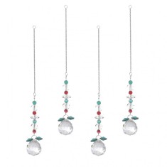 Set 4 decoratiuni suspendate Laiter, lungime 32.5 cm, multicolor