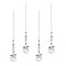 Set 4 decoratiuni suspendate Laiter, lungime 32.5 cm, multicolor
