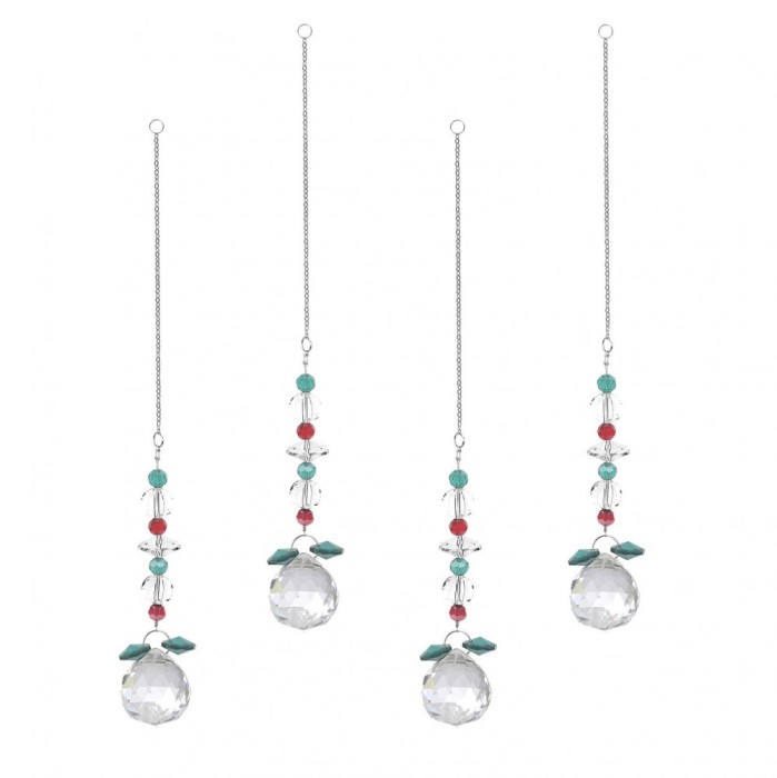 Set 4 decoratiuni suspendate Laiter, lungime 32.5 cm, multicolor