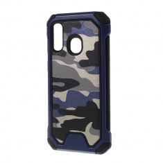 Husa army model camuflaj Samsung A40 - Albastru foto