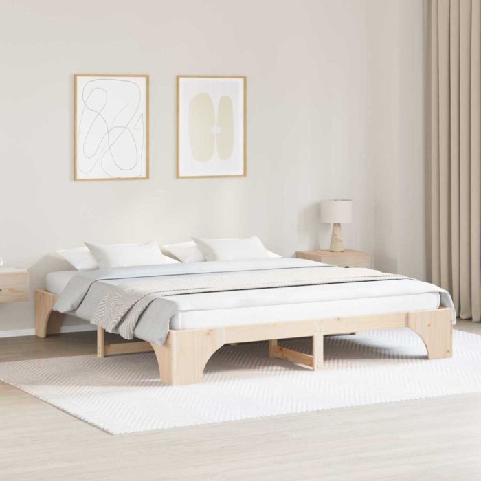 vidaXL Cadru de pat 180x200 cm din lemn masiv de pin