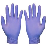 Set 100x Manusi de Unica Folosinta, SGS, 100% Nitril, Nepudrate, Rezistenta la Perforare, Fara Alergeni, Culoare Albastra, marim