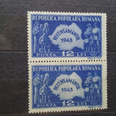 1948-Recensamantul+Fabrica de timbre-2 seturi per.+bl.4 -orig. gum- MNH